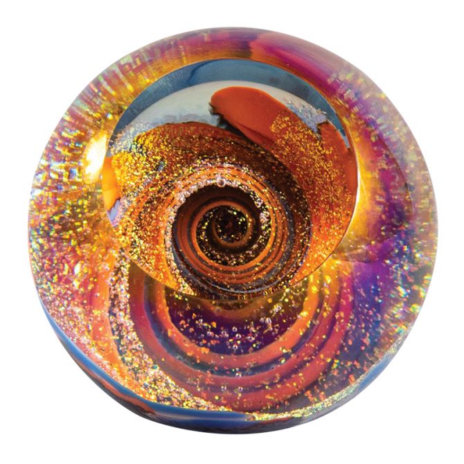 Glass Eye Studio Fireball Starburst Paperweight
