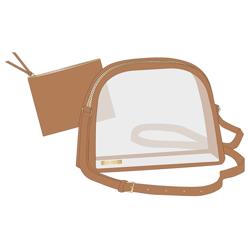 Capri Designs Half Moon Crossbody, Camel