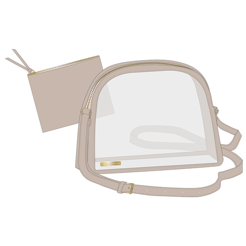Capri Designs Half Moon Crossbody, Tan