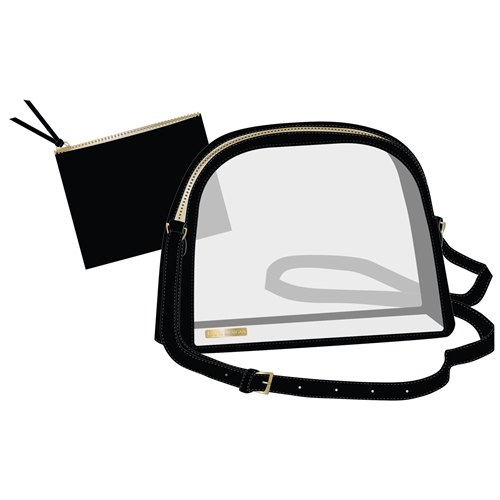 Capri Designs Half Moon Crossbody, Black