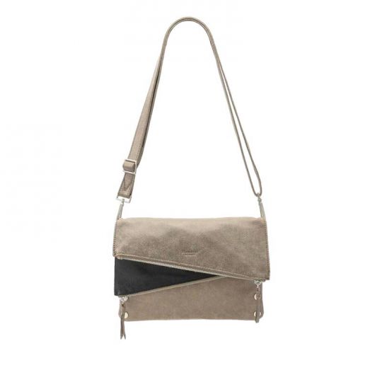 Hammitt Dillon Crossbody Bag Black Pewter Gunmetal Brushed Silver
