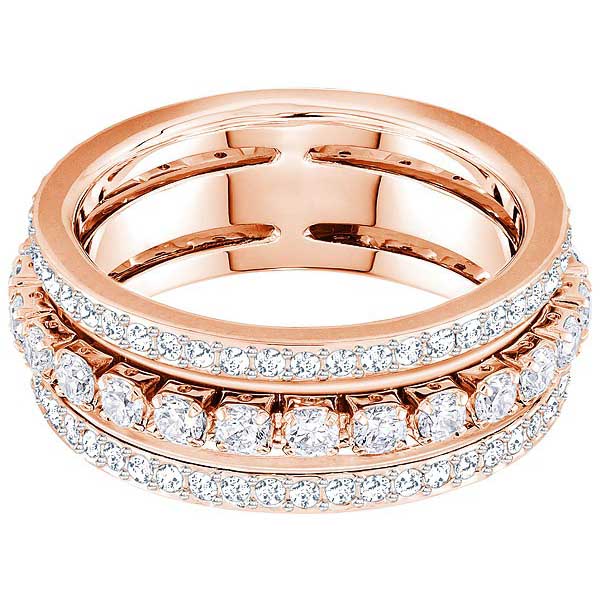 Swarovski Rose Tone Further Ring, Size 8