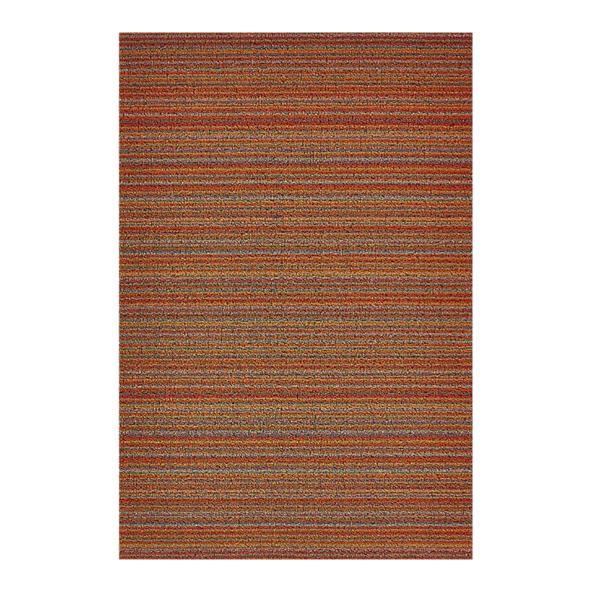 Chilewich Rectangle Skinny Stripe Shag Mat, Orange 18x28