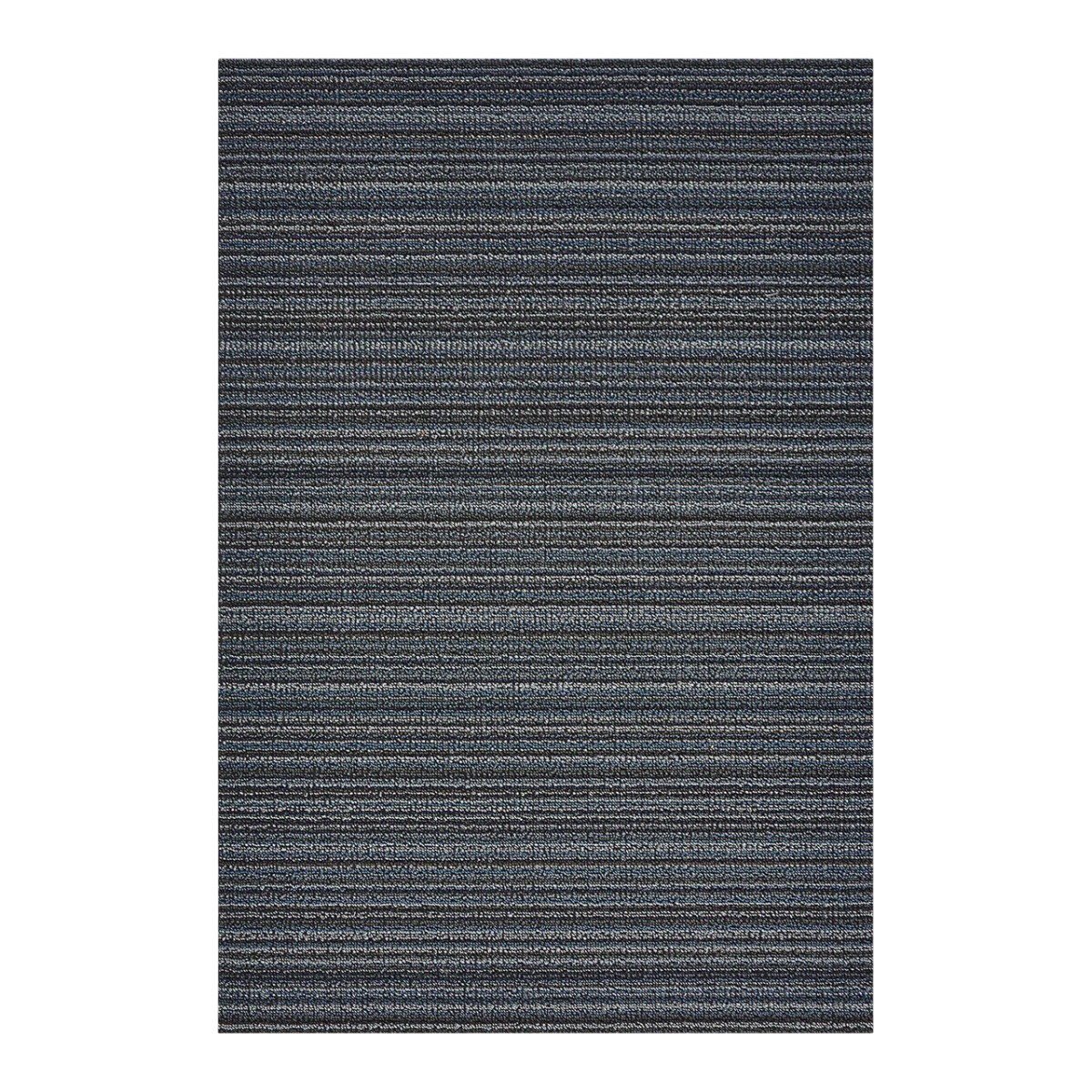 Chilewich Rectangular Skinny Stripe Shag Mat, Blue