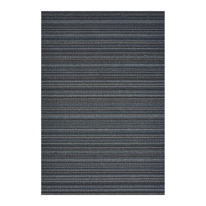 Chilewich Rectangular Skinny Stripe Shag Mat, Blue