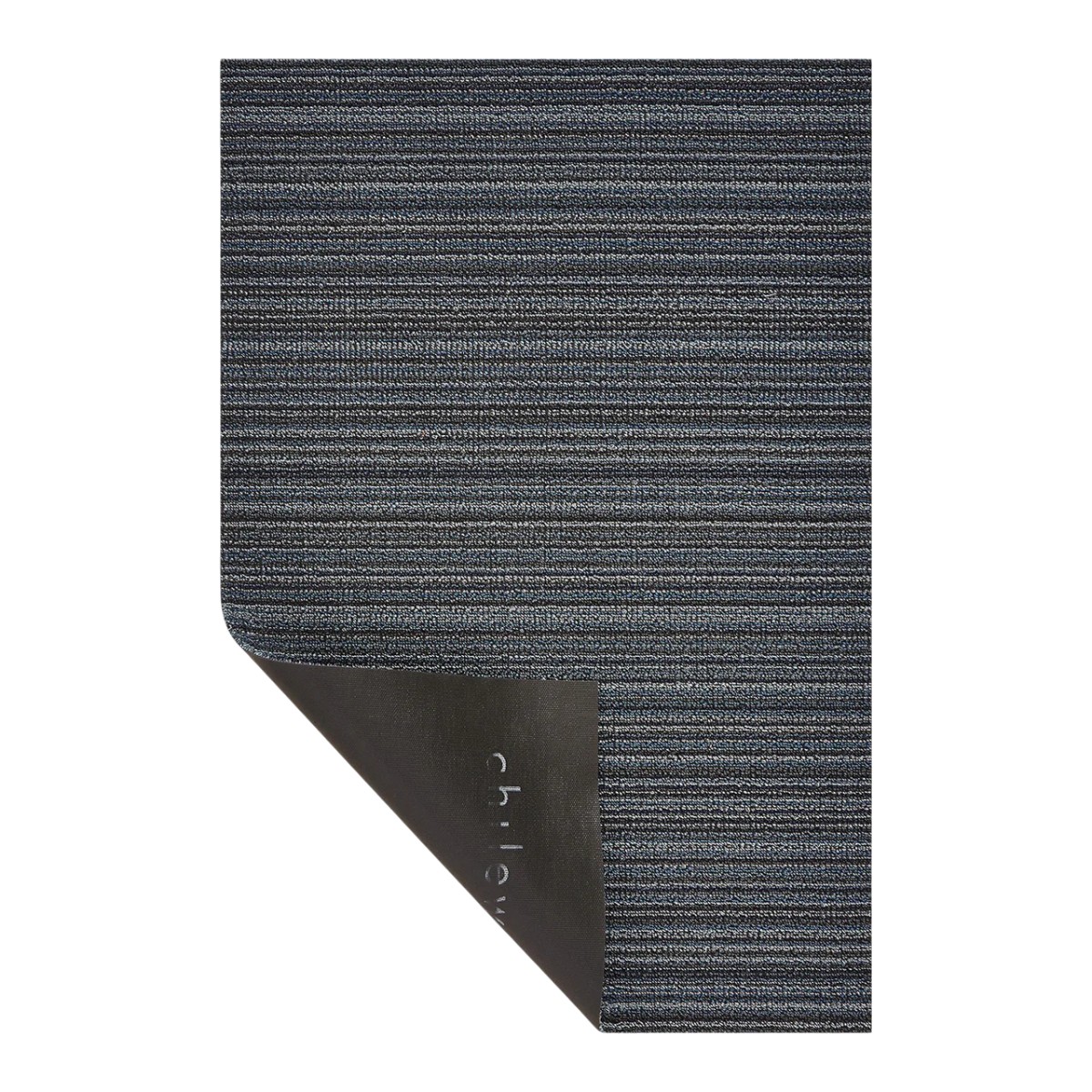 Chilewich Rectangular Skinny Stripe Shag Mat, Blue