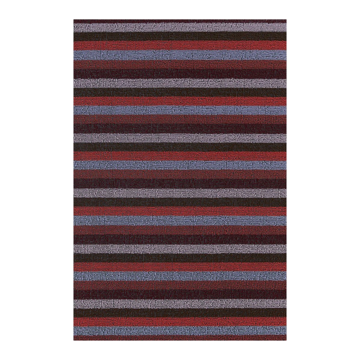 Chilewich Rectangle Even Stripe Shag Mat, Berry 18x28
