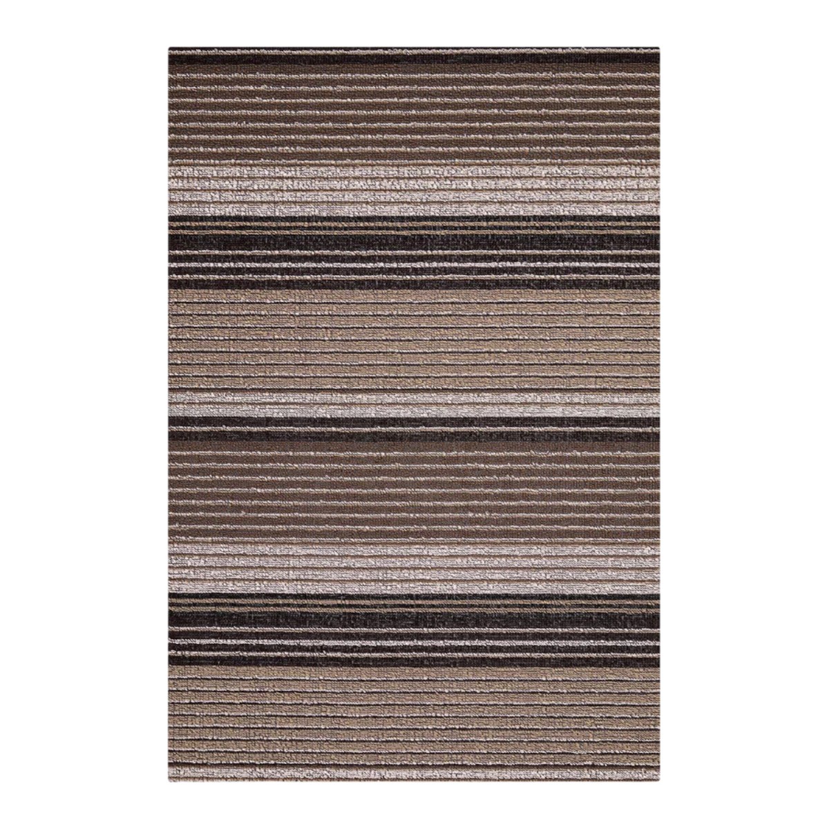 Chilewich Rectangle Pleat Stripe Shag Mat, Oyster 18x28