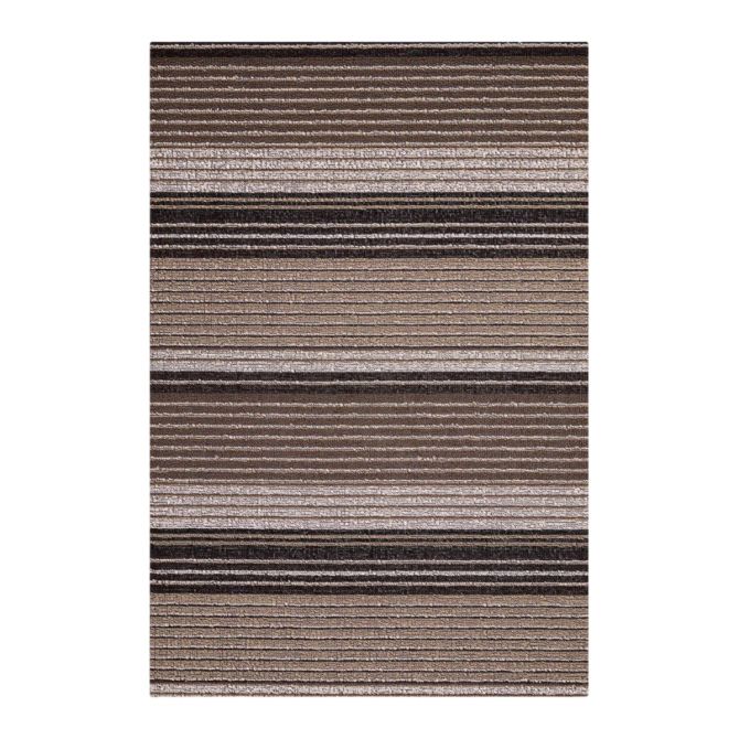Chilewich Rectangle Pleat Stripe Shag Mat, Oyster 18x28
