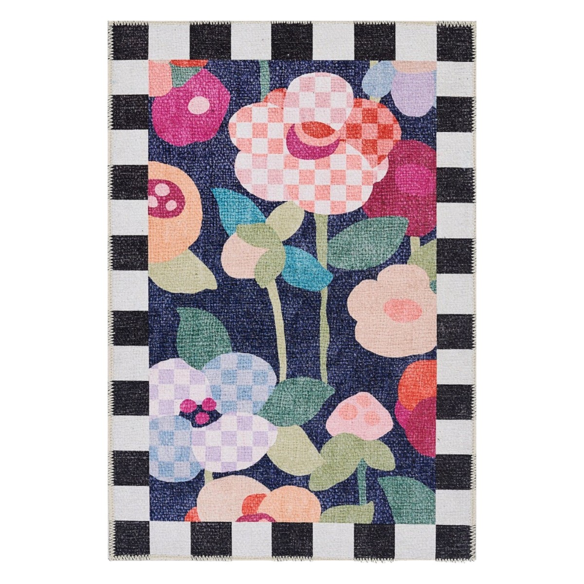 MacKenzie-Childs Posie Field Washable Rug, 2'x3'