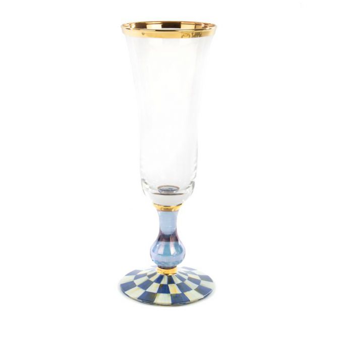 MacKenzie-Childs Royal Check Champagne Flute