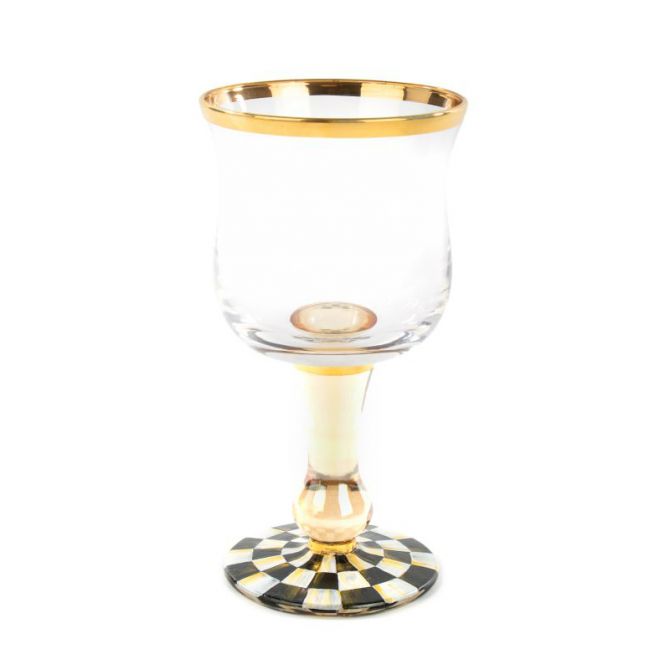 MacKenzie-Childs  Queen Bee Stemless Wine Glasses, Set of 4