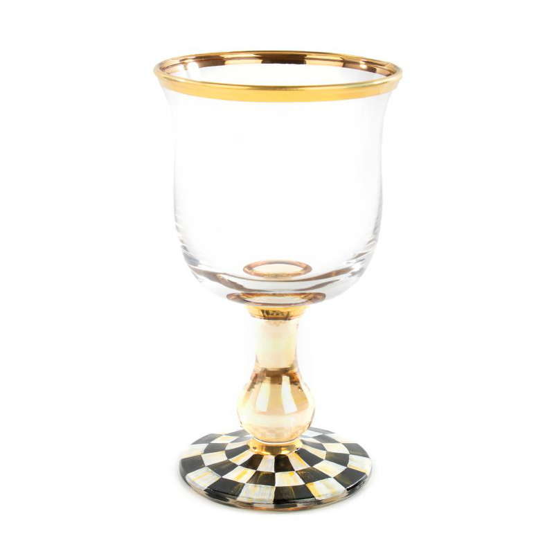 MacKenzie-Childs Courtly Check Water Glass