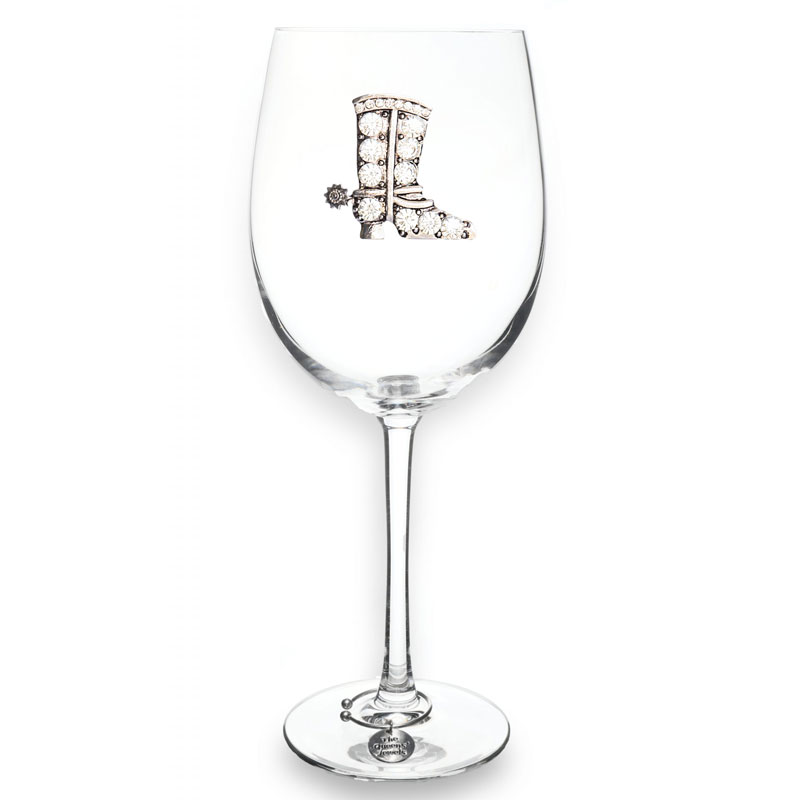 The Queens' Jewels Cowboy Boot Stemmed Wineglass
