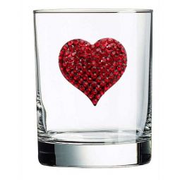 Image for The Queens' Jewels Red Heart Double Old Fashioned Glass