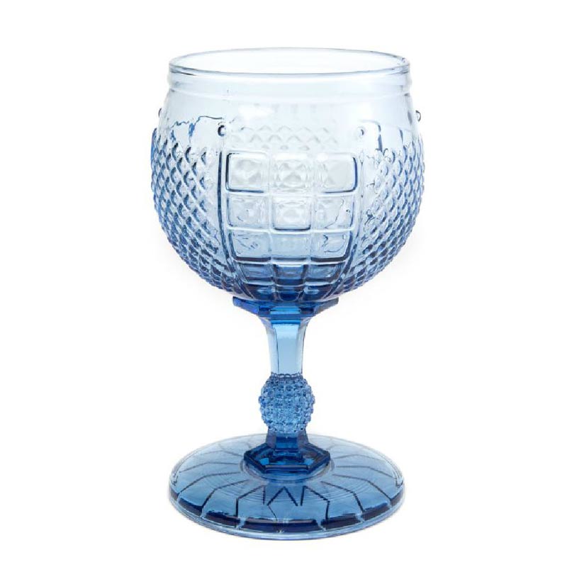 MacKenzie-Childs Coquette Blue Goblet