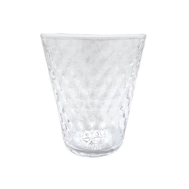 Mariposa Pineapple Textured Highball Glass, White Rim