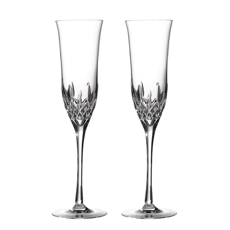 Waterford Lismore Essence Champagne Flutes, Pair
