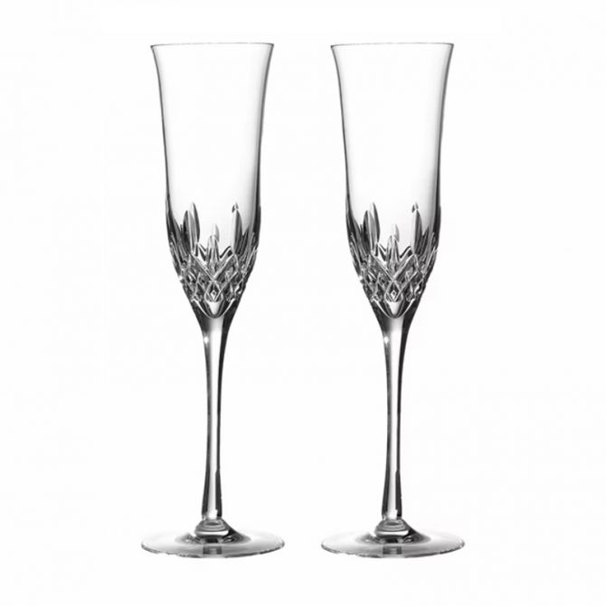 Waterford Lismore Essence Champagne Flutes, Pair