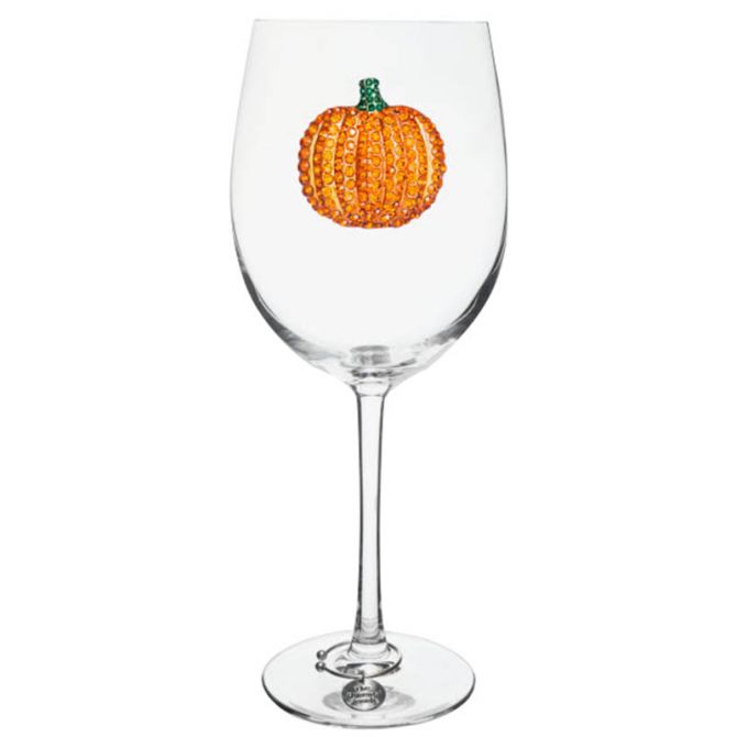 The Queens' Jewels Pumpkin Stemmed Wine Glass