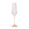 Estelle Blush Pink Colored Champagne Flutes, Set of 6