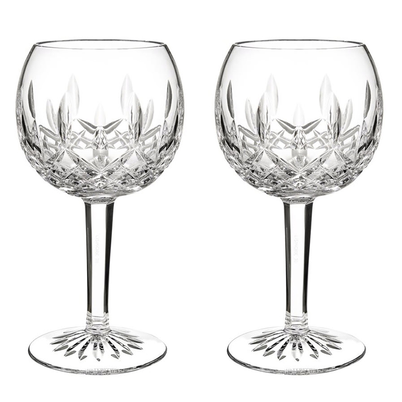 Waterford Lismore 1952 Oversized Balloon 15.5oz Wine Glasses, Set of 2