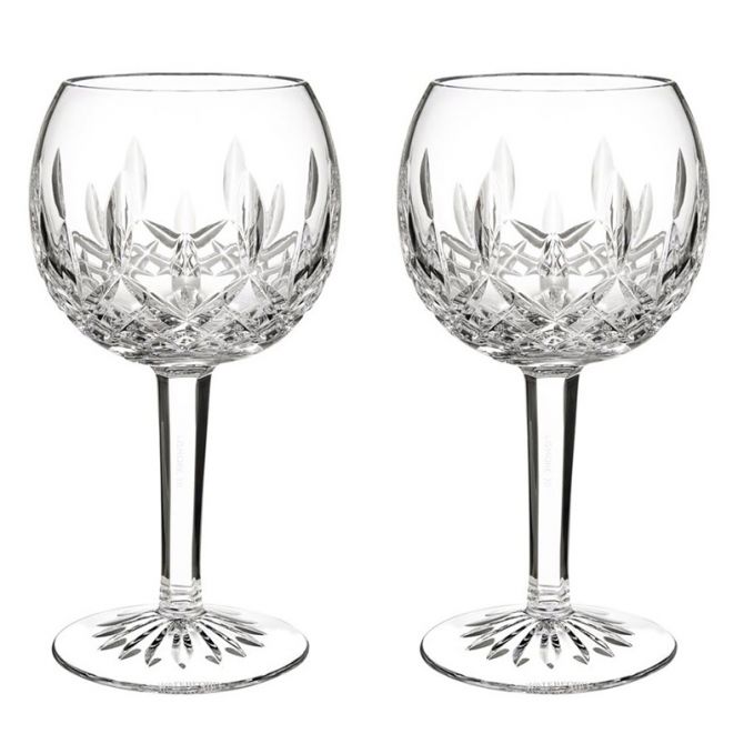 Waterford Lismore 1952 Oversized Balloon 15.5oz Wine Glasses, Set of 2