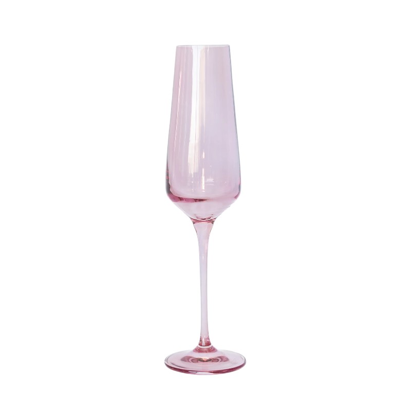 Estelle Rose Colored Champagne Flutes, Set of 6