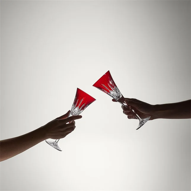 Waterford Lismore Red Toasting Flutes, Set of 2