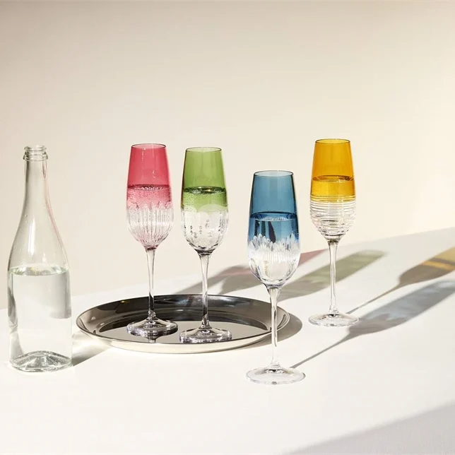 Waterford Mixology Color Flutes, Mixed Set of 4