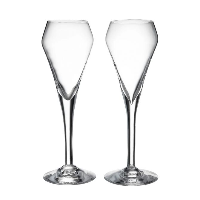 Simon Pearce Vintner Flute Glasses, Set of 2