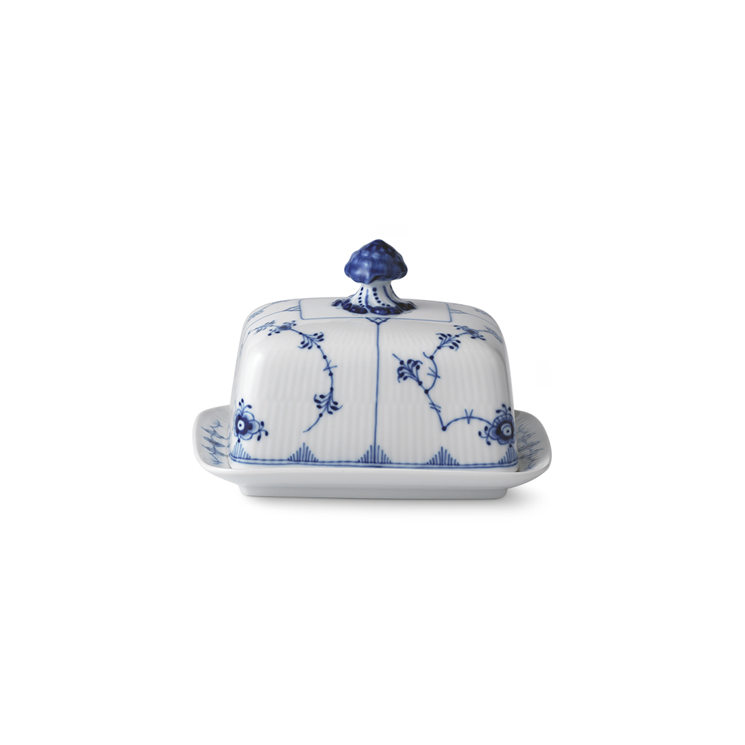 Royal Copenhagen Blue Fluted Plain Butter Dish