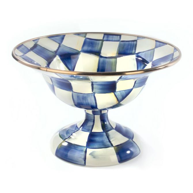 MacKenzie-Childs Royal Check Compote, Small