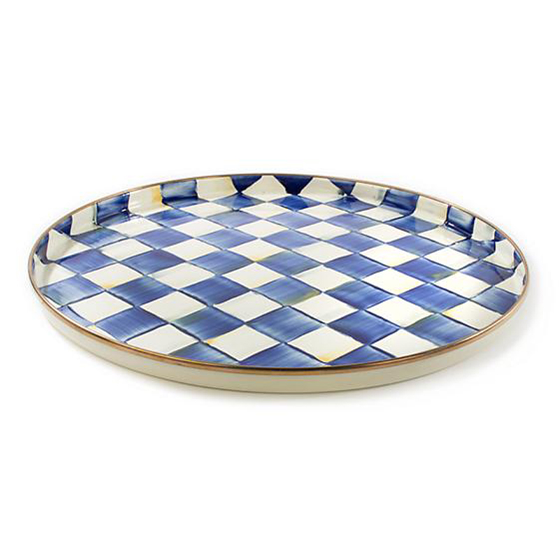 MacKenzie-Childs Royal Check Round Tray