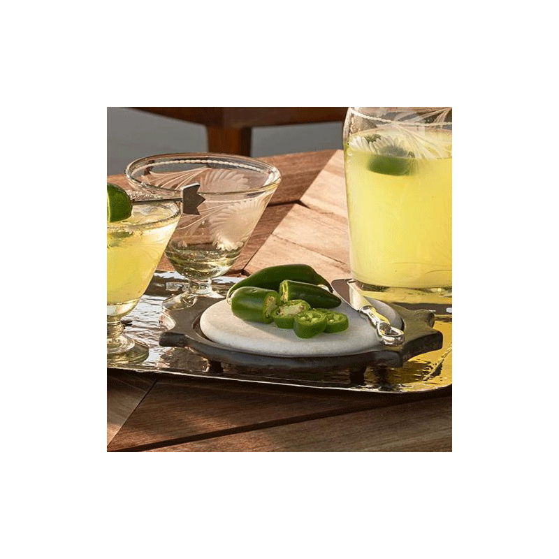Jan Barboglio Basil Tray Wax Cast Iron Base Tray
