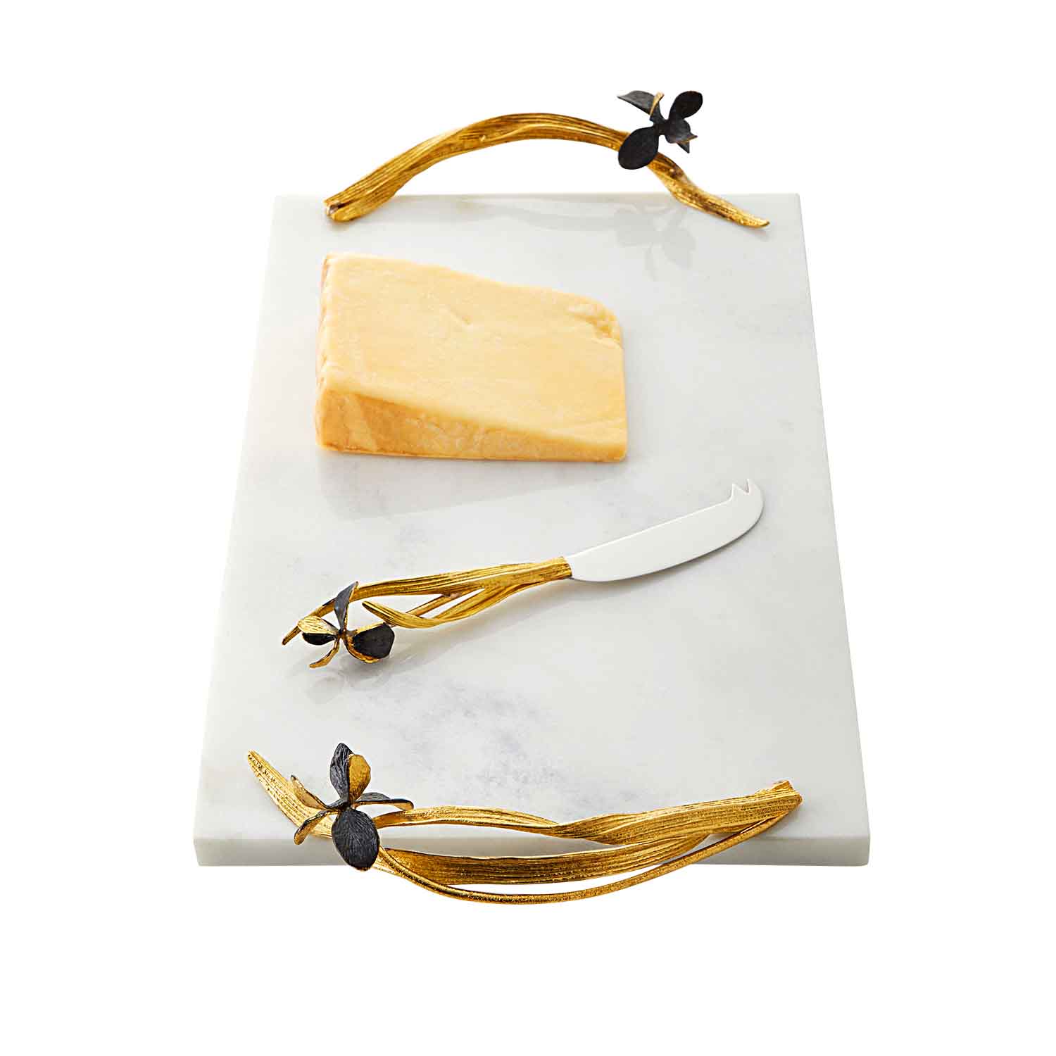 Michael Aram Black Iris Cheese Board with Knife, Large