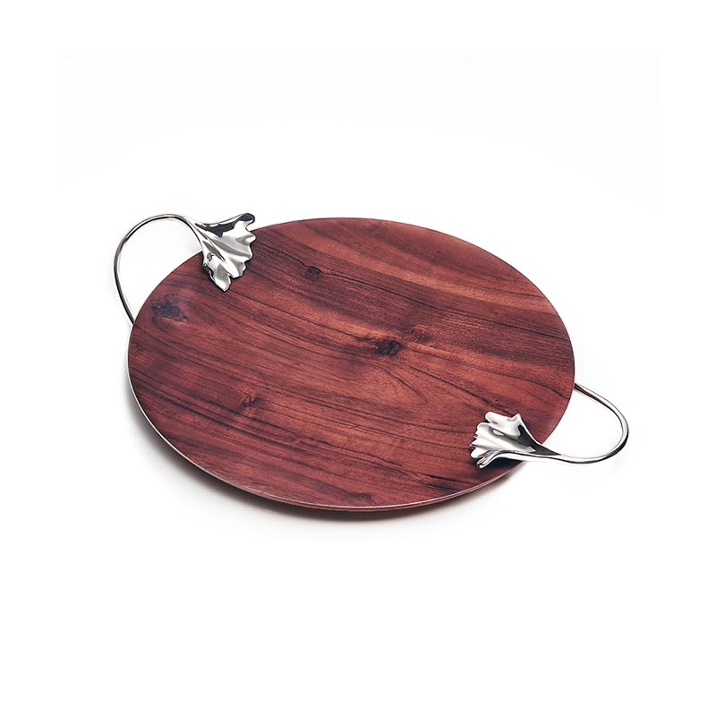 Mary Jurek Ginkgo Wood Platter with Handles, 14