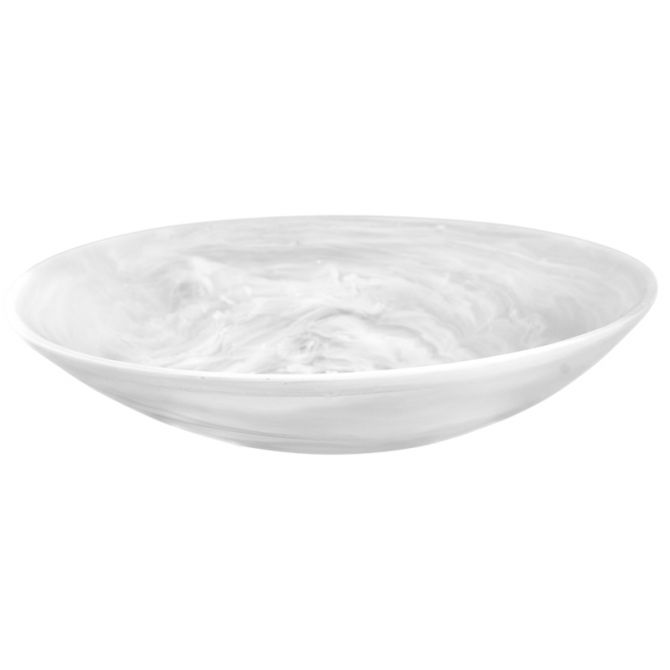 Nashi Large Everyday Bowl, White Swirl