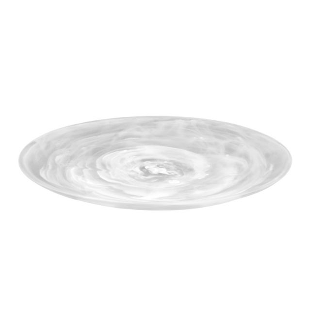 Nashi Everyday Platter, White Swirl