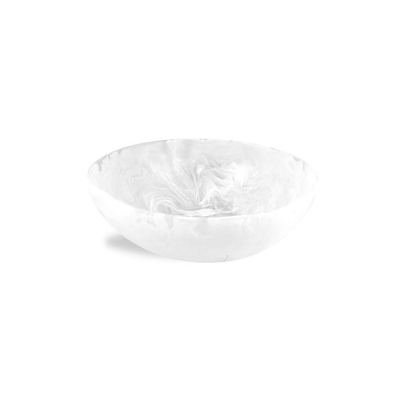 Nashi Large Wave Bowl, White Swirl