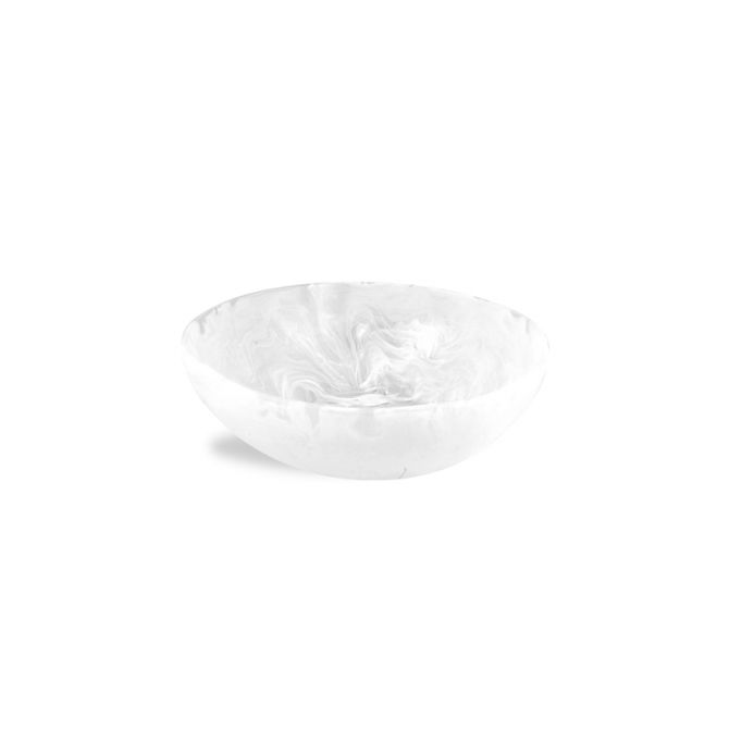 Nashi Medium Wave Bowl, White Swirl
