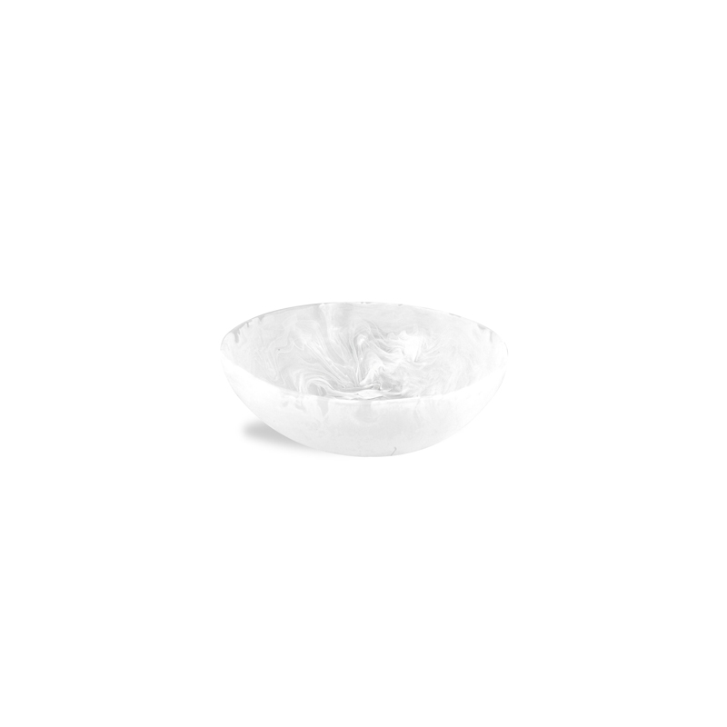Nashi Wave Small Bowl, White Swirl