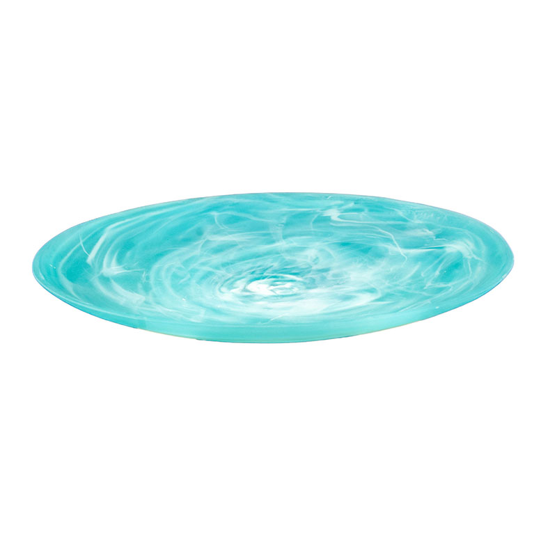Nashi Everyday Platter, Aqua Swirl