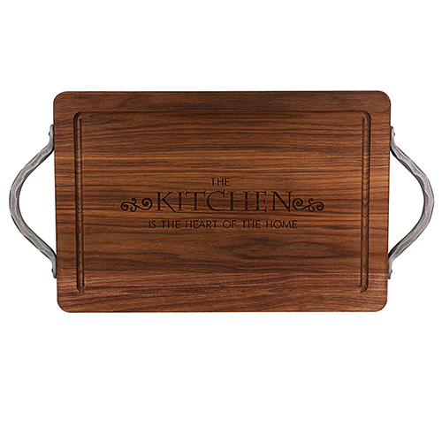 Maple Leaf At Home The Kitchen Walnut Handled Rectangular Board, 18"