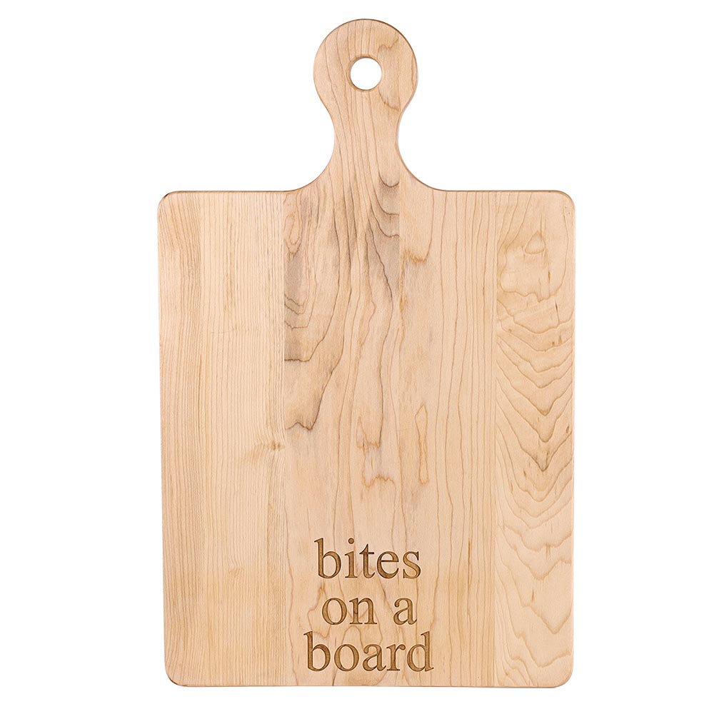 Maple Leaf At Home Bites on a Board Handled Artisan Board, 16