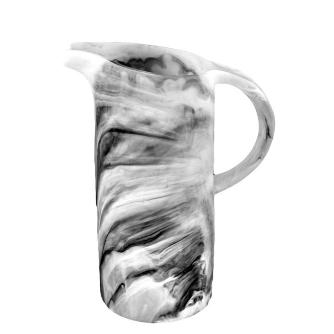Nashi Resin Classical Pitcher, Black Swirl