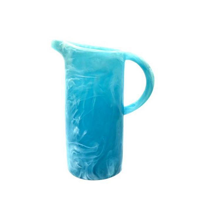 Nashi Resin Classical Pitcher, Aqua Swirl