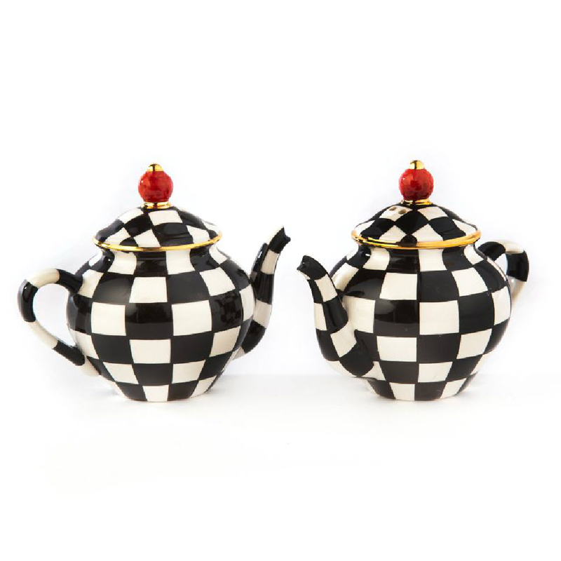 MacKenzie-Childs Teapot Salt and Pepper Shakers