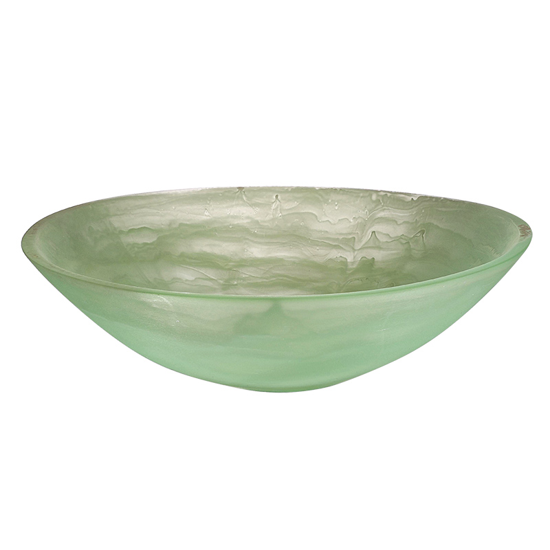 Nashi Resin Medium Everyday Bowl, Mint Swirl