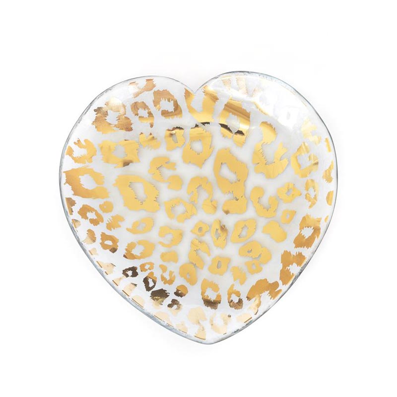 Annieglass Cheetah Heart Plate, 7